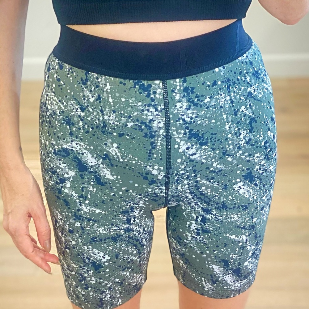 Alaia Paint Splatter Bike Shorts
